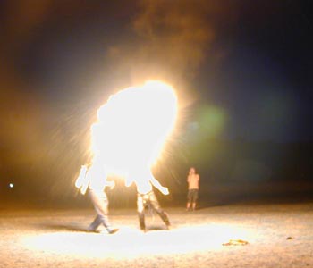 Fire eaters at the 2003 Clunker Classic