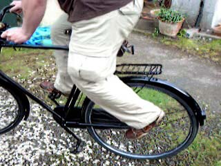 Rear peg mount: a still from John Ward's video clip