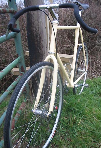 Simon's converted Joe Waugh showing new fork with disk mountings